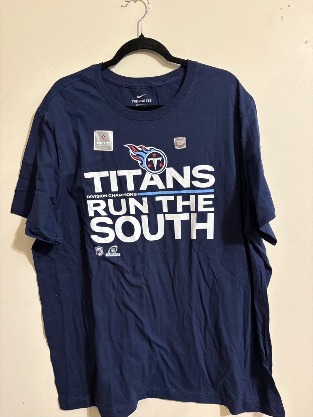 Nike Tennessee Titans t-shirt Men’s 2XL RUN THE SOUTH  NFL Trophy collection NWT